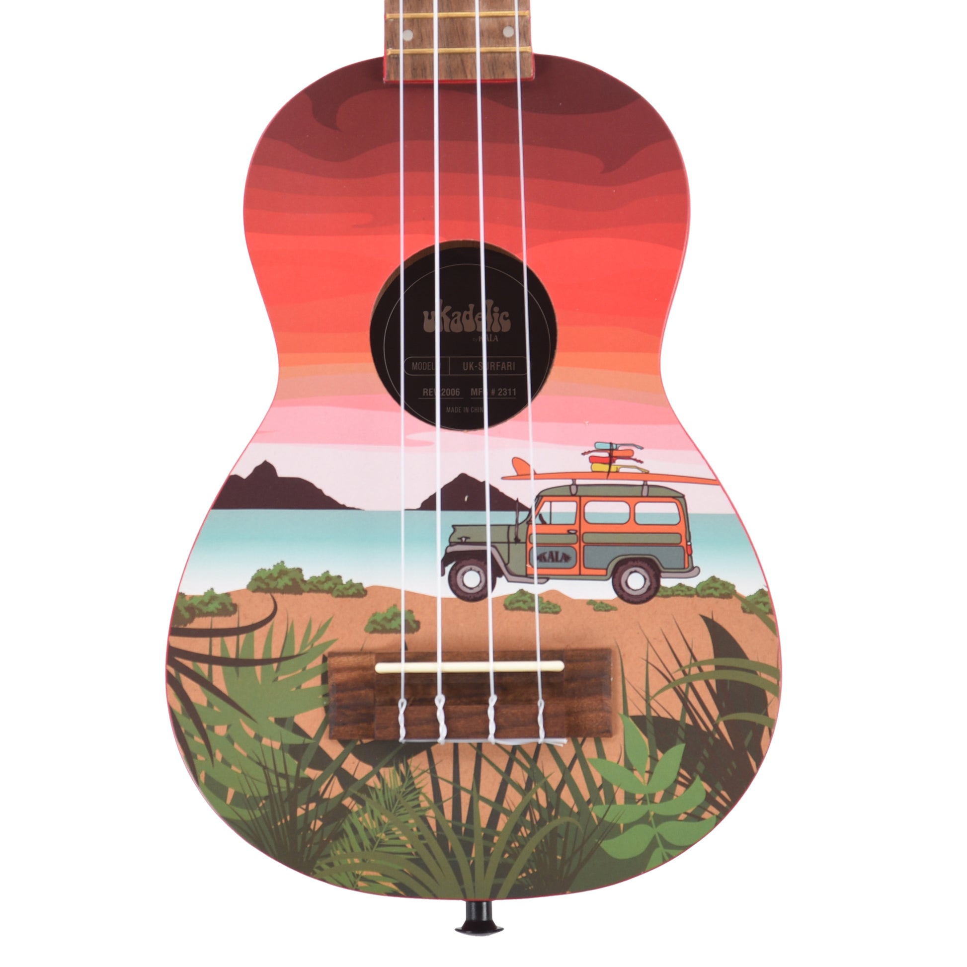 Kala UK-SURFARI Ukadelic Surfari Soprano Ukulele Folk Instruments / Ukuleles