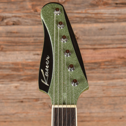 Kauer Banshee Green Sparkle Electric Guitars / Solid Body