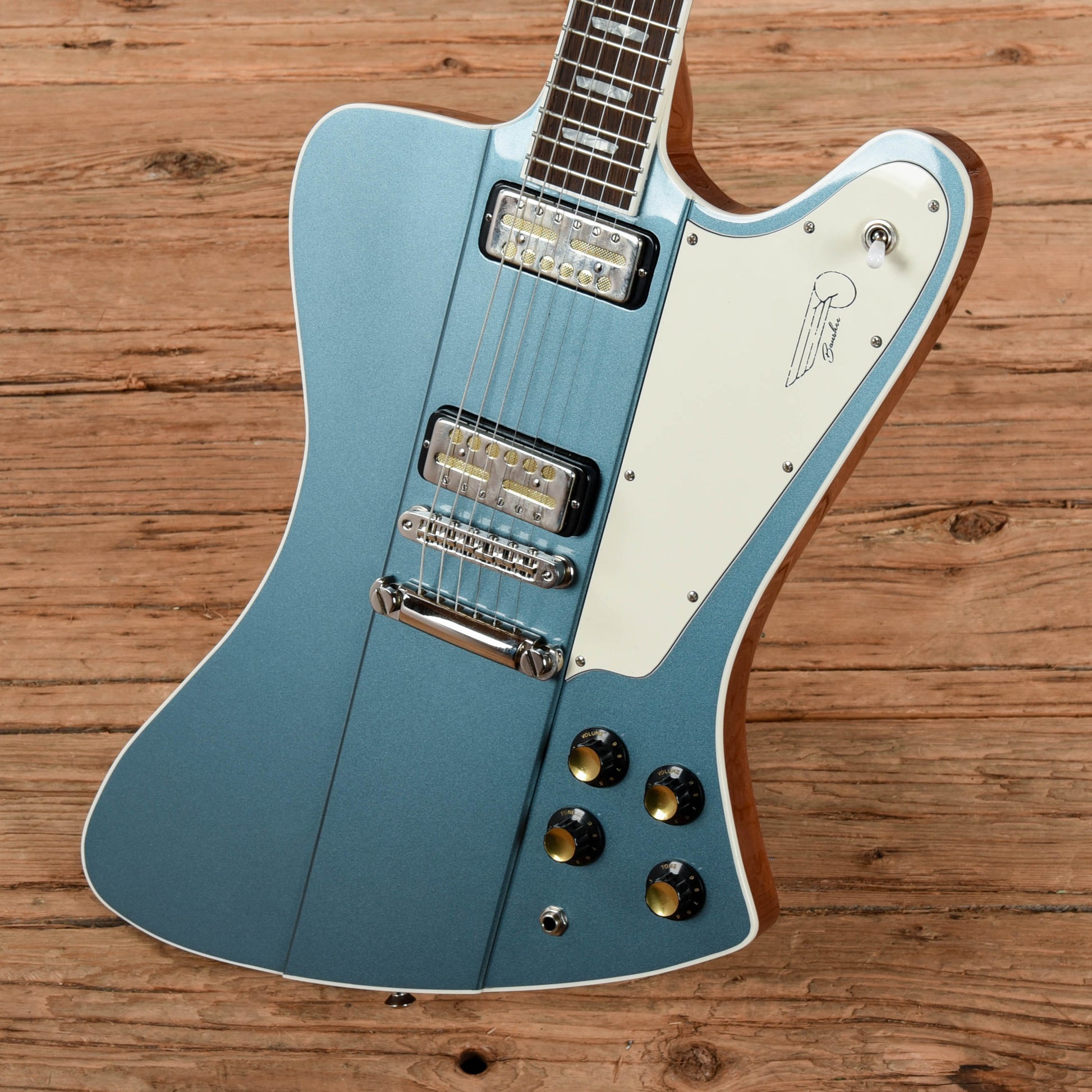 Kauer Banshee Standard Pelham Blue w/Goldfoil Pickups Electric Guitars / Solid Body