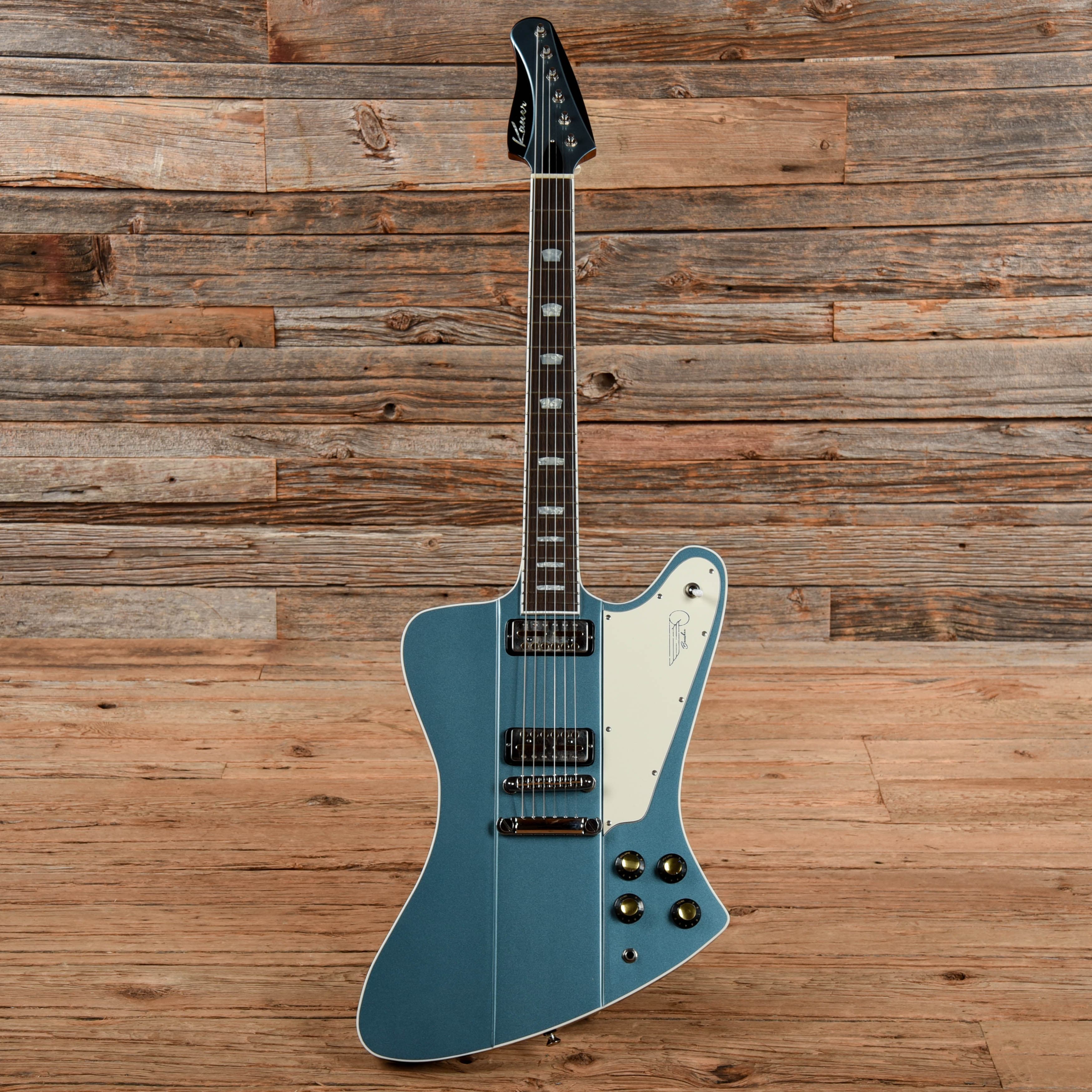 Kauer Banshee Standard Pelham Blue w/Goldfoil Pickups Electric Guitars / Solid Body