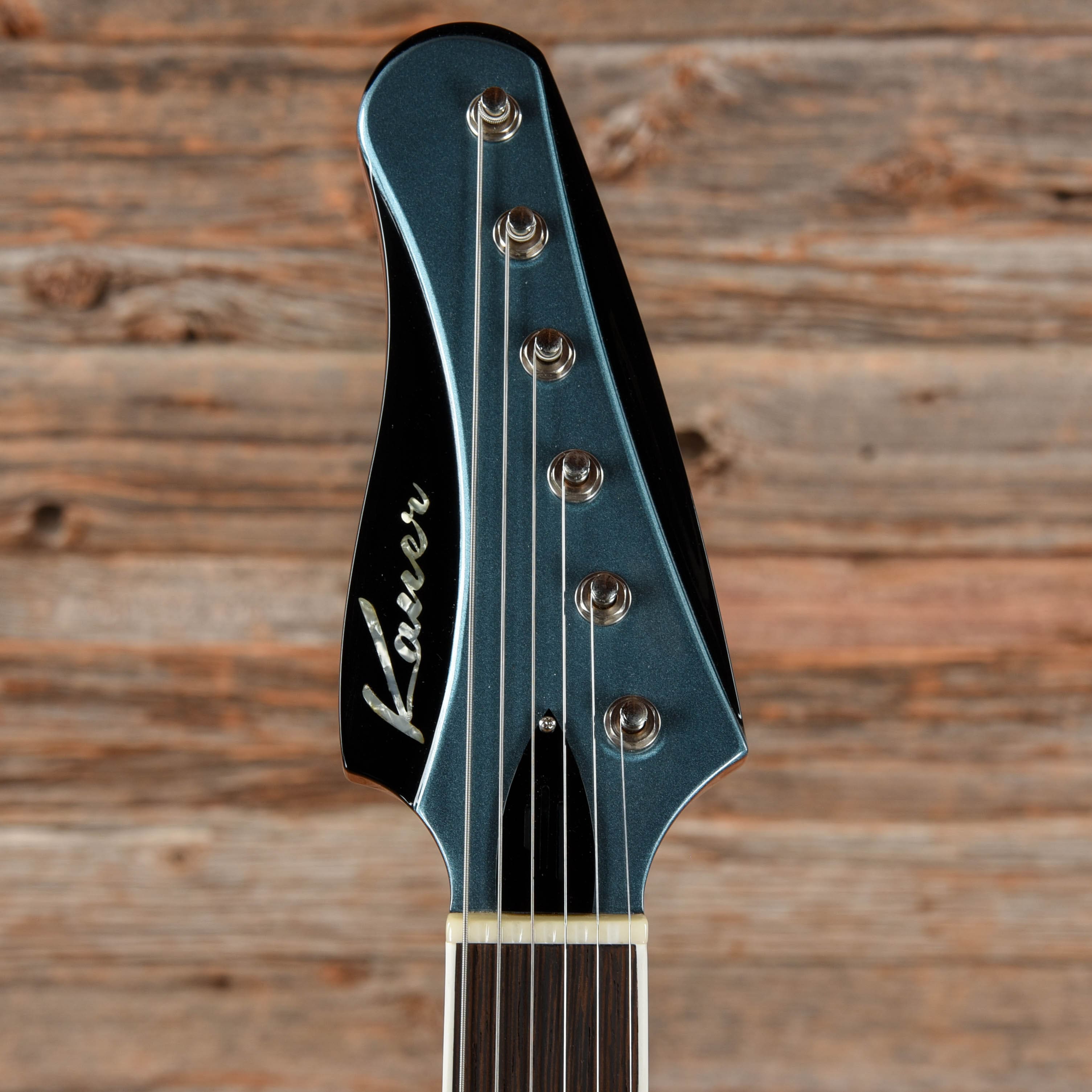 Kauer Banshee Standard Pelham Blue w/Goldfoil Pickups Electric Guitars / Solid Body