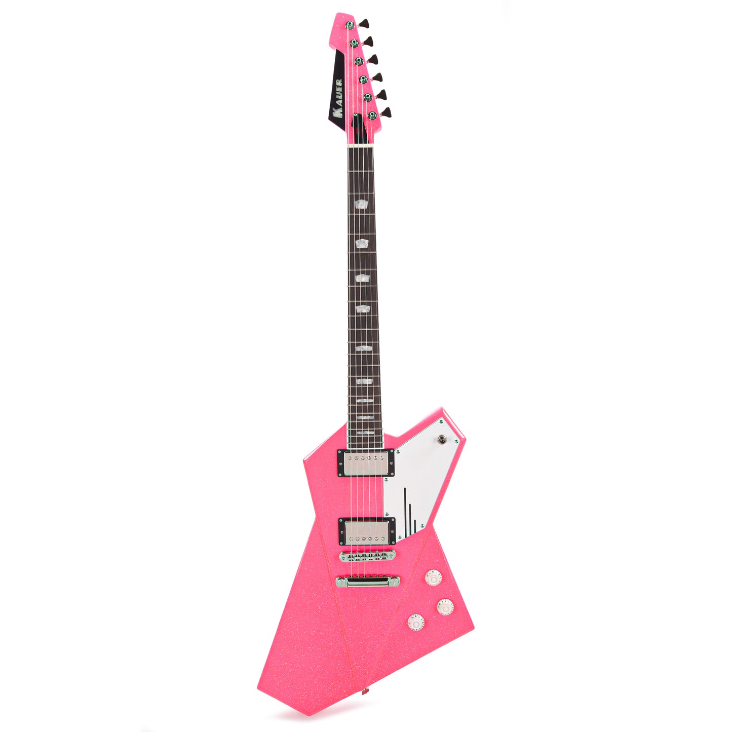 Kauer Gripen Neon Pink Sparkle Electric Guitars / Solid Body