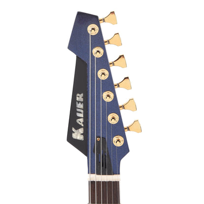 Kauer Gripen Standard Black Pearl Metallic w/Gold Pickguard & Kauerbuckers Electric Guitars / Solid Body