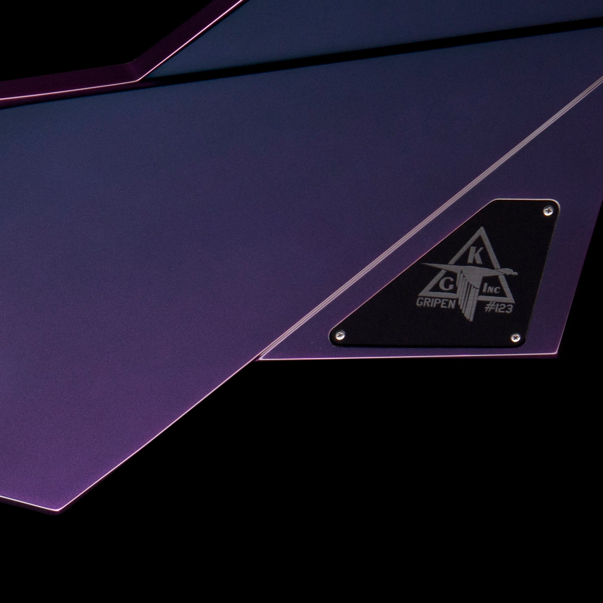 Kauer Gripen Chameleon Cyan to Purple w/Wolfetone Kauer’buckers