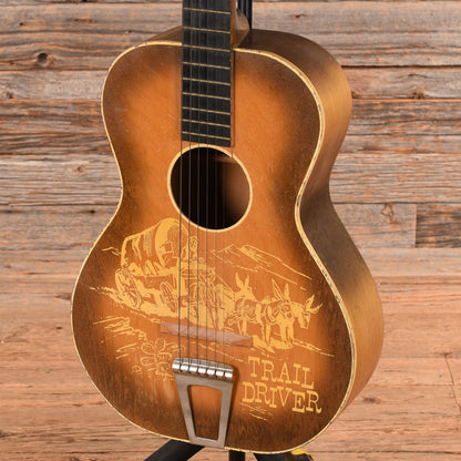 Kay Trail Driver Parlor Guitar Tan 1950s Acoustic Guitars