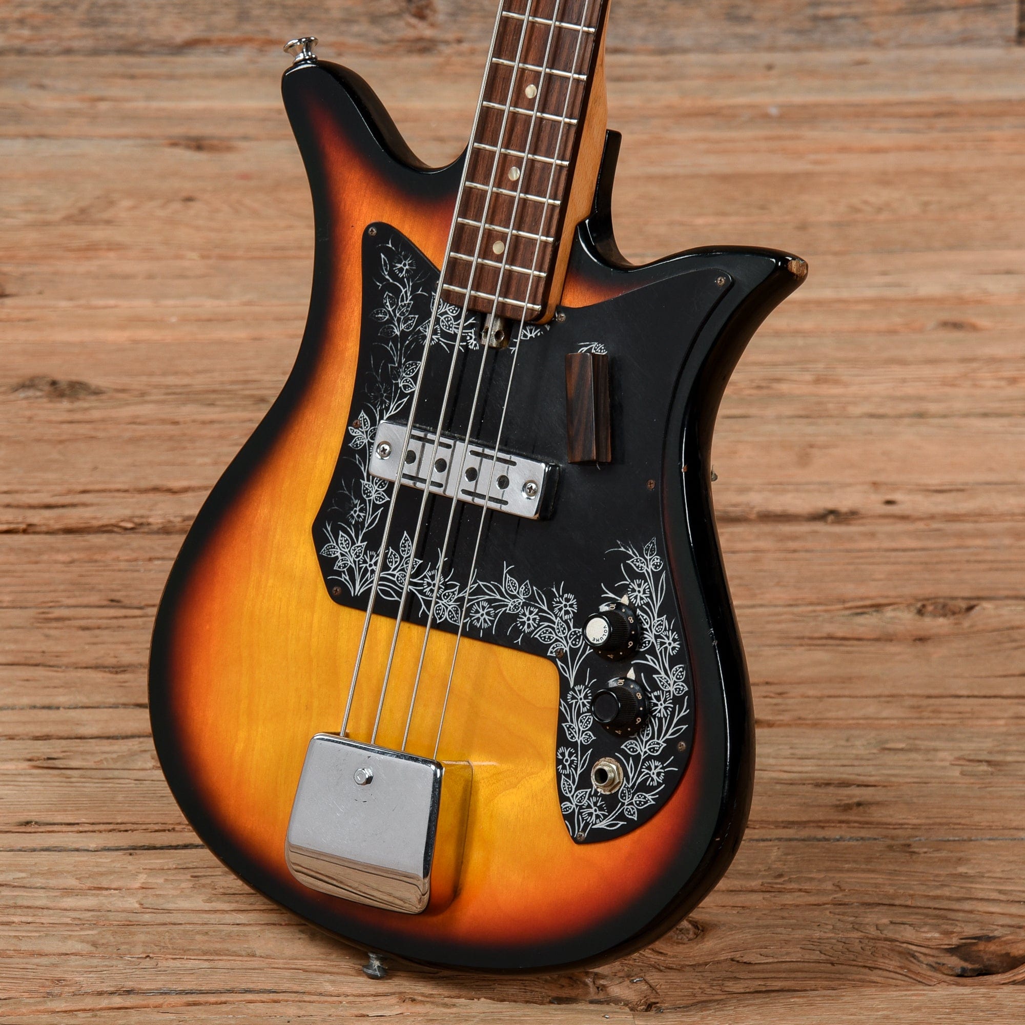 Kay EB-110 Tulip Bass Sunburst 1960s – Chicago Music Exchange