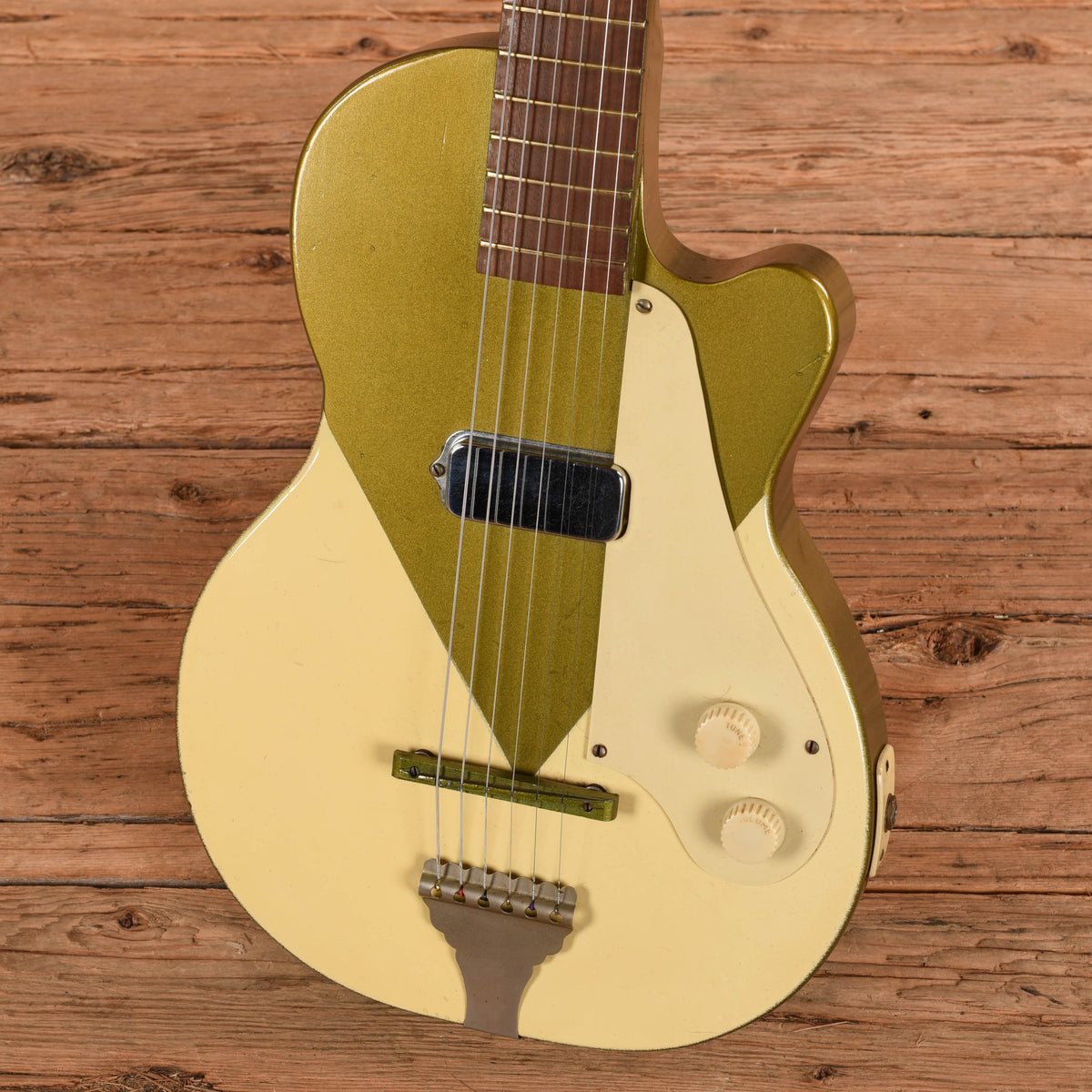 Kay K-136 Green Peanut Stratotone H-44  1950s Bass Guitars