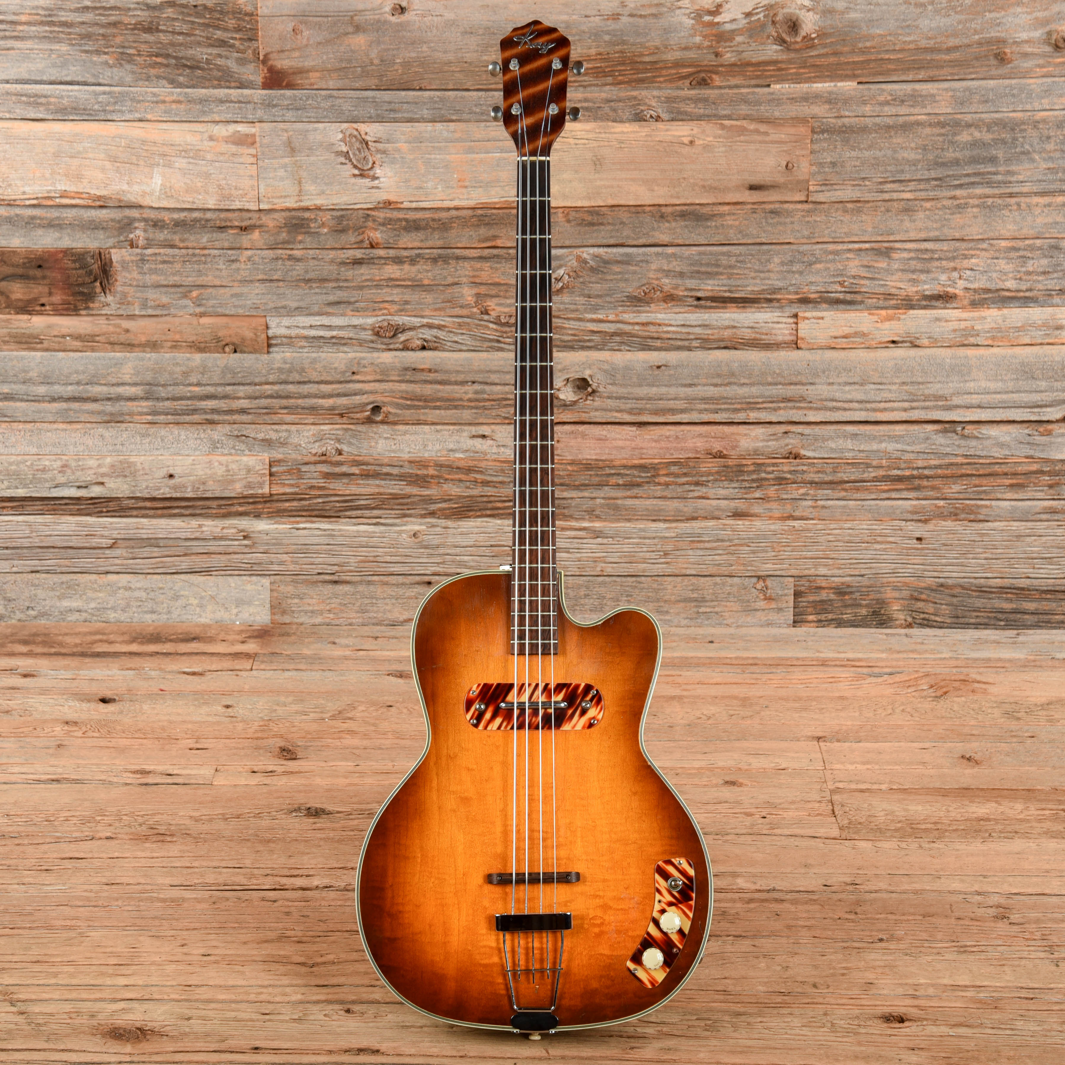 Kay Model K-162 Sunburst 1950s Bass Guitars