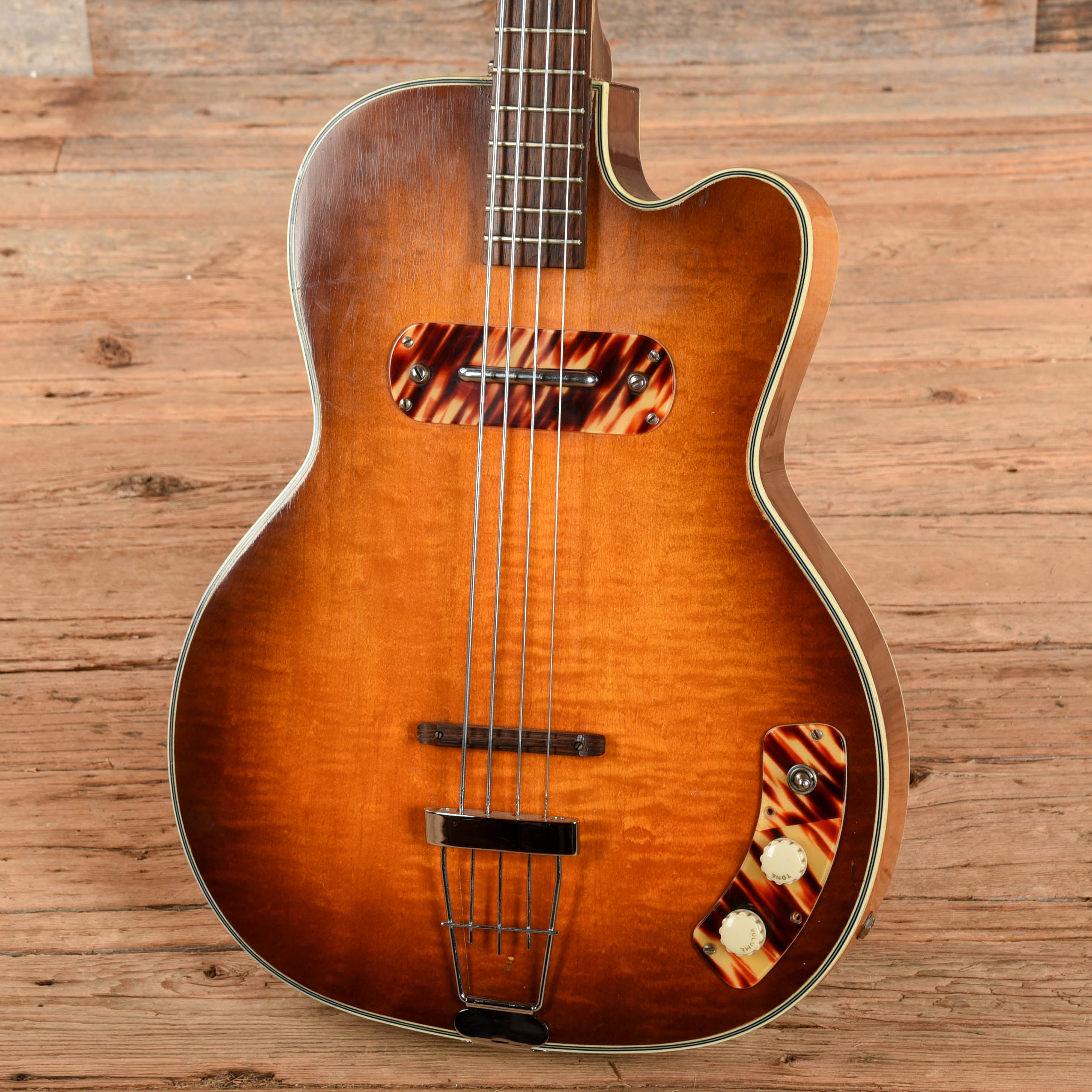 Kay Model K-162 Sunburst 1950s Bass Guitars
