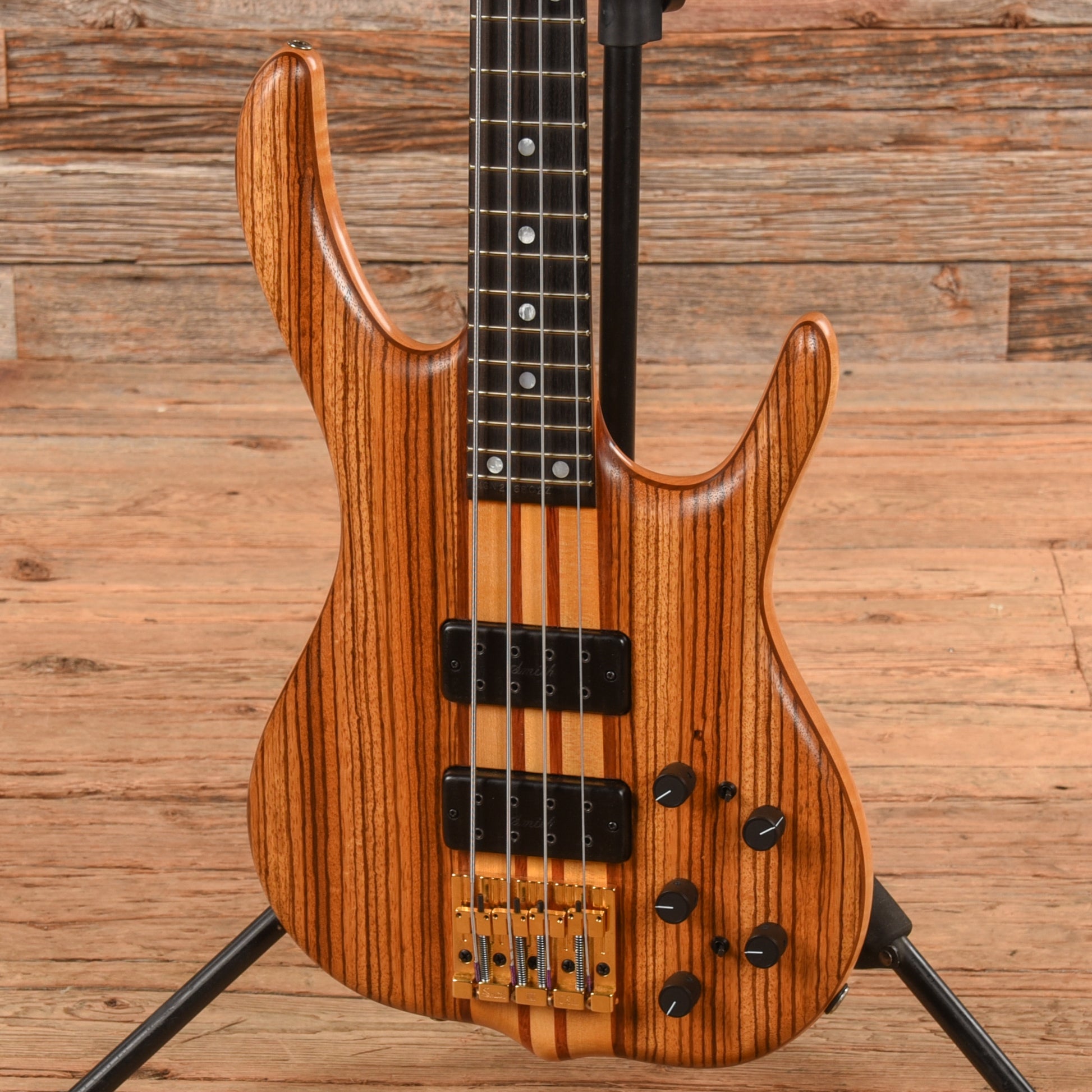 Ken Smith BSR4 Custom Zebrawood Top & Headstock 2002 Bass Guitars / 4-String