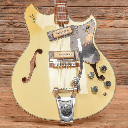 Kent Model 820 White 1960s Electric Guitars / Semi-Hollow