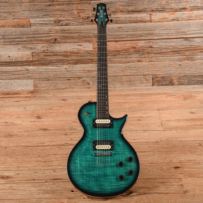 Kiesel CS6 Translucent Teal with Black Burst Edges 2022 Electric Guitars / Solid Body