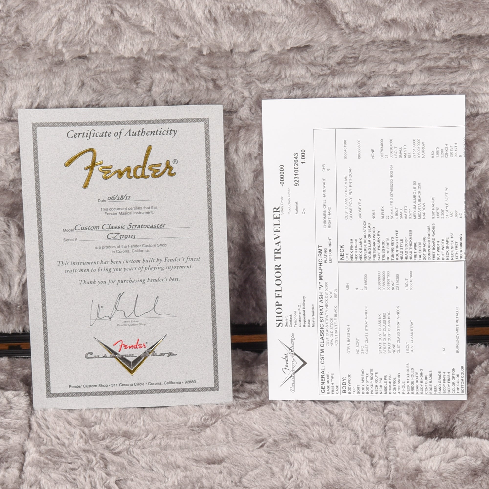 Fender Custom Shop Stratocaster Burgundy Mist Metallic