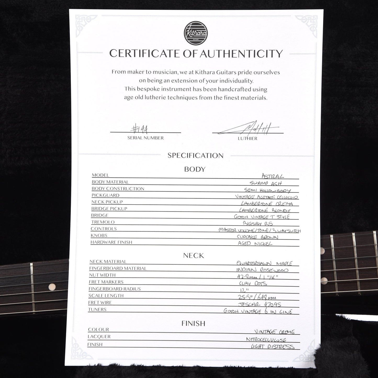 Kithara Astral Light Relic Vintage Cream Electric Guitars / Solid Body