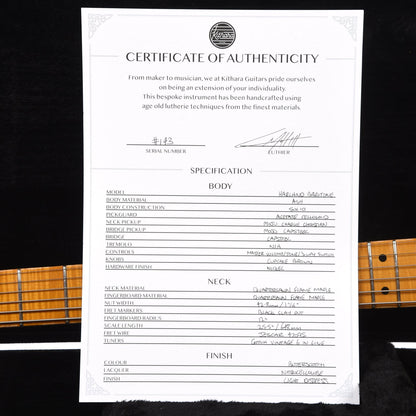 Kithara Harland Baritone Light Relic Butterscotch (Serial #143) Electric Guitars / Solid Body