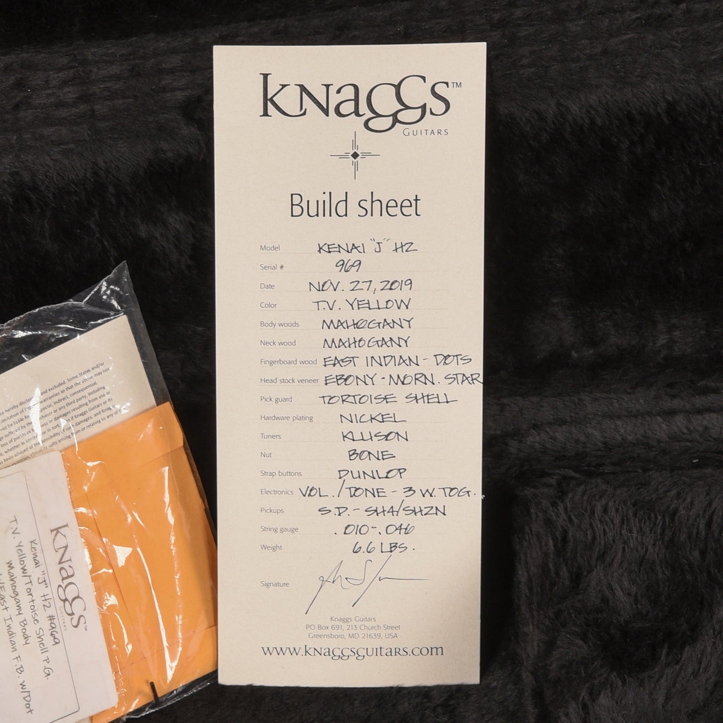 Knaggs Kenai J Yellow Electric Guitars / Solid Body