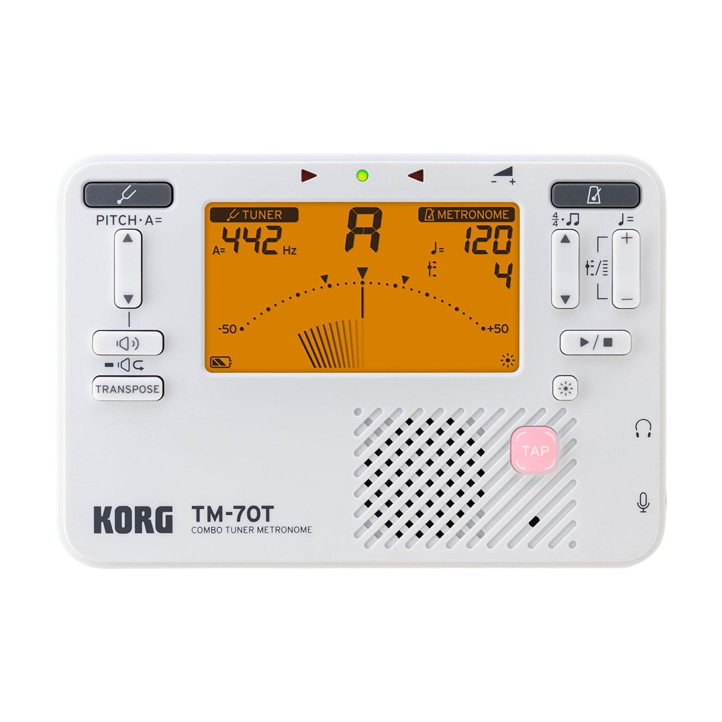 Korg TM-70T Tuner & Metronome White Accessories / Tuners