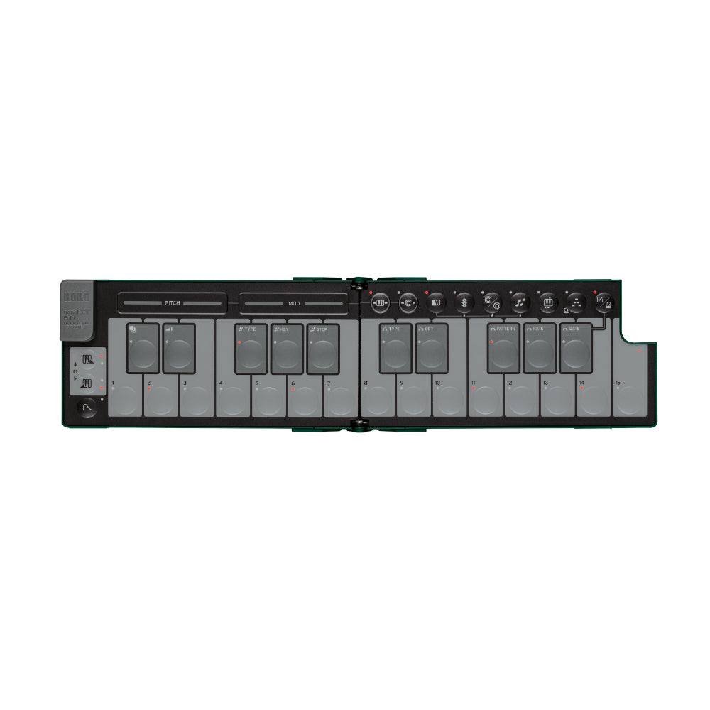 Korg Nanokey Fold Foldable MIDI Keyboard Alpine Green Effects and Pedals / Controllers, Volume and Expression