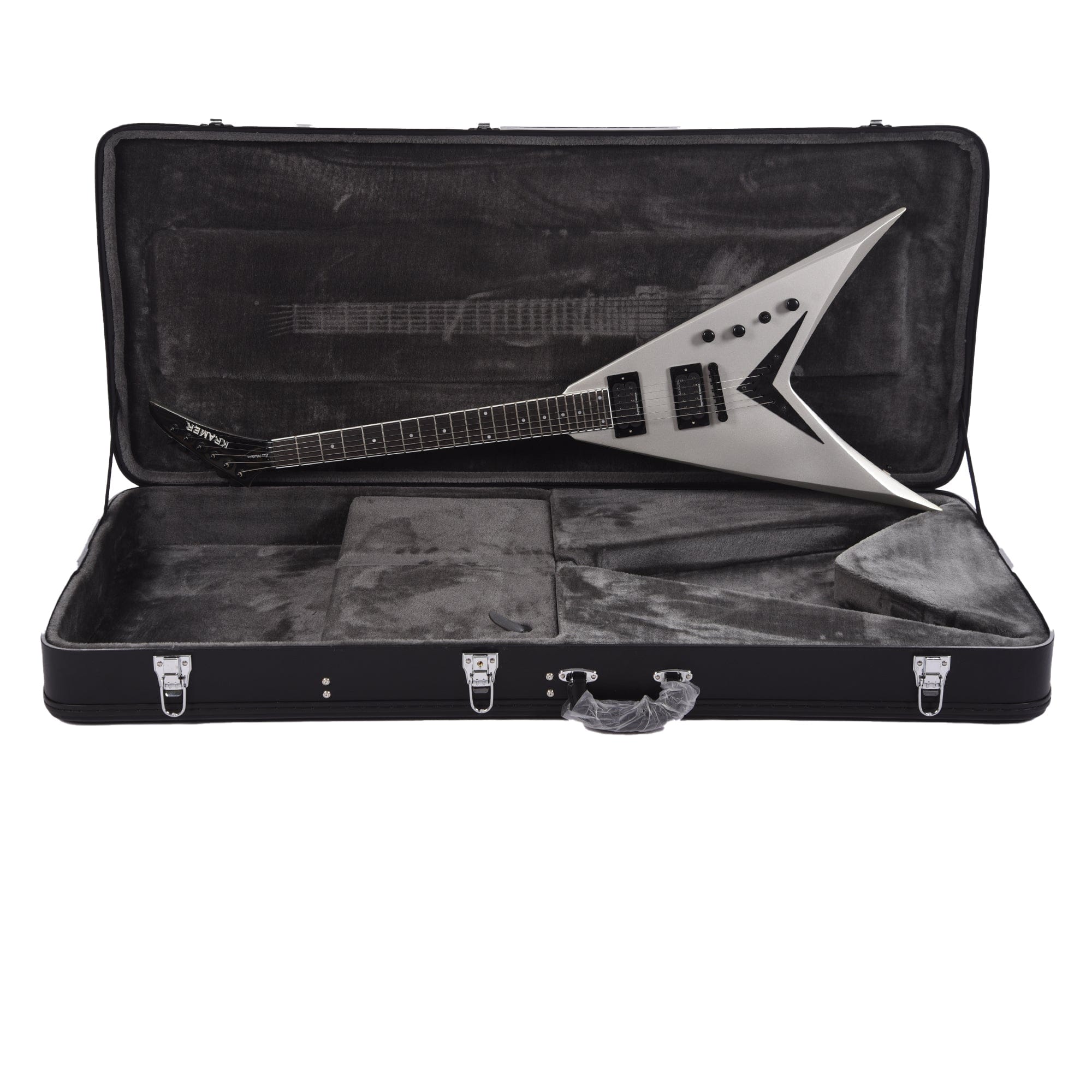 Kramer Artist Dave Mustaine Vanguard Silver Metallic Electric Guitars / Solid Body