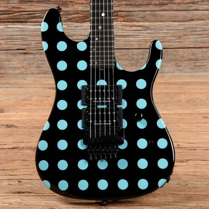 Kramer Nightswan Black with Blue Polka Dots 2020 Electric Guitars / Solid Body