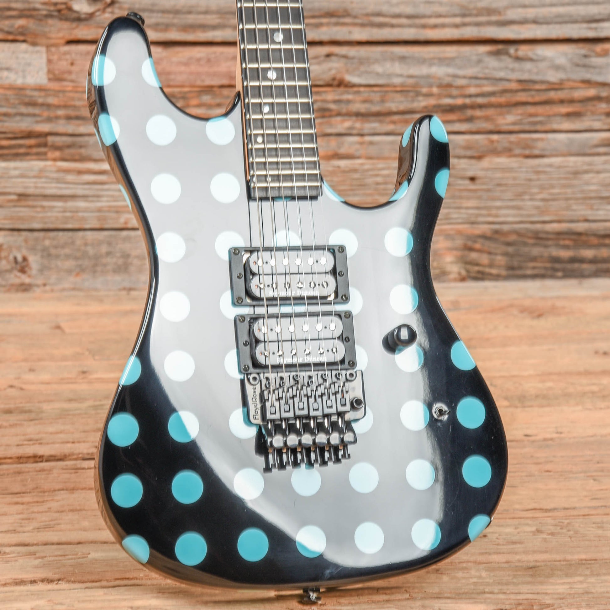 Kramer Nightswan Black with Blue Polka Dots 2020 Electric Guitars / Solid Body