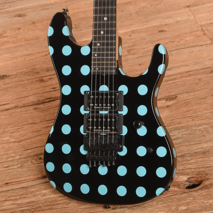Kramer Nightswan Black with Blue Polka Dots 2021 Electric Guitars / Solid Body