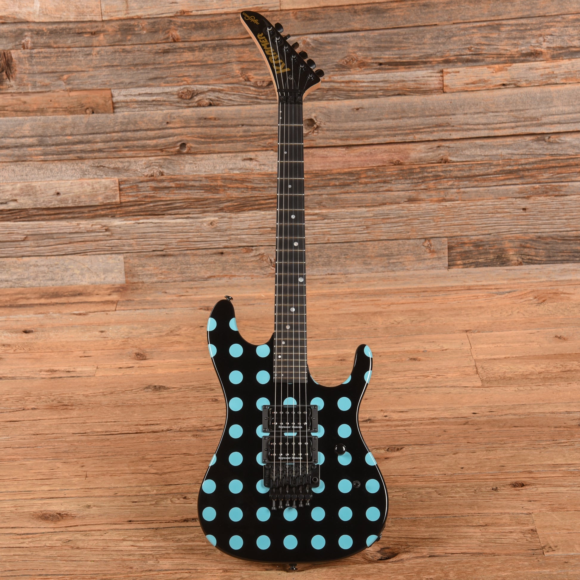 Kramer Nightswan Black with Blue Polka Dots 2021 Electric Guitars / Solid Body