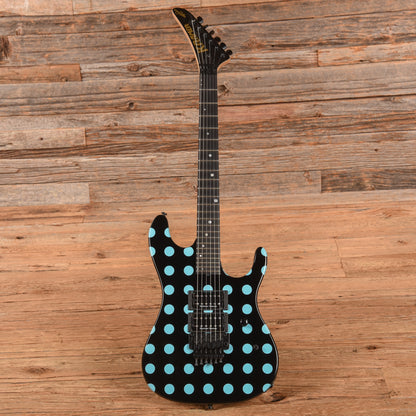 Kramer Nightswan Black with Blue Polka Dots 2021 Electric Guitars / Solid Body