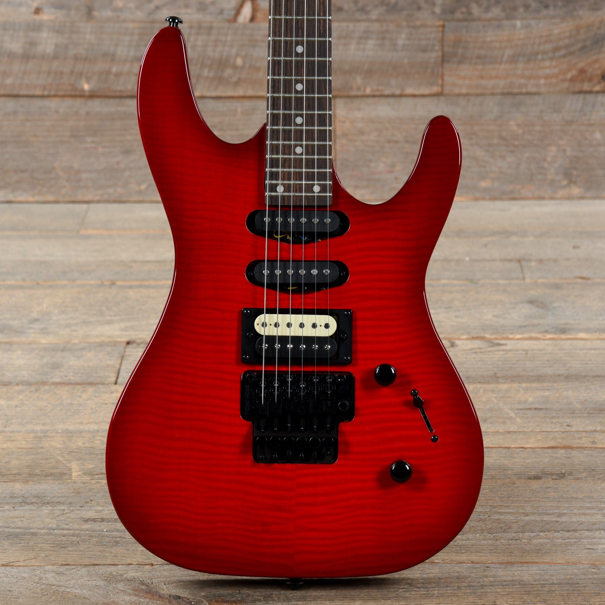 Kramer Striker Pattern Kramer Striker Figured HSS Transparent Red w/Floyd Rose Special ...