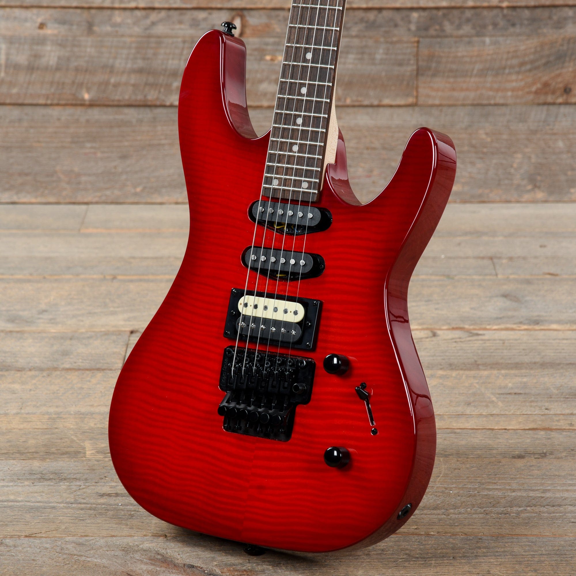 Kramer Striker Figured HSS Transparent Red w/Floyd Rose Special Electric Guitars / Solid Body