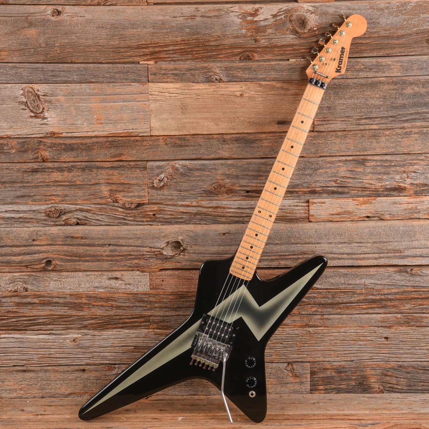 Kramer Voyager Black w/Lightning Graphic 1981 Electric Guitars / Solid Body