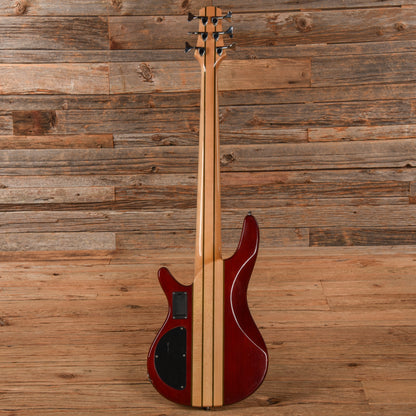 Ktone 6-String Fretless Bass Transparent Red Bass Guitars / 5-String or More