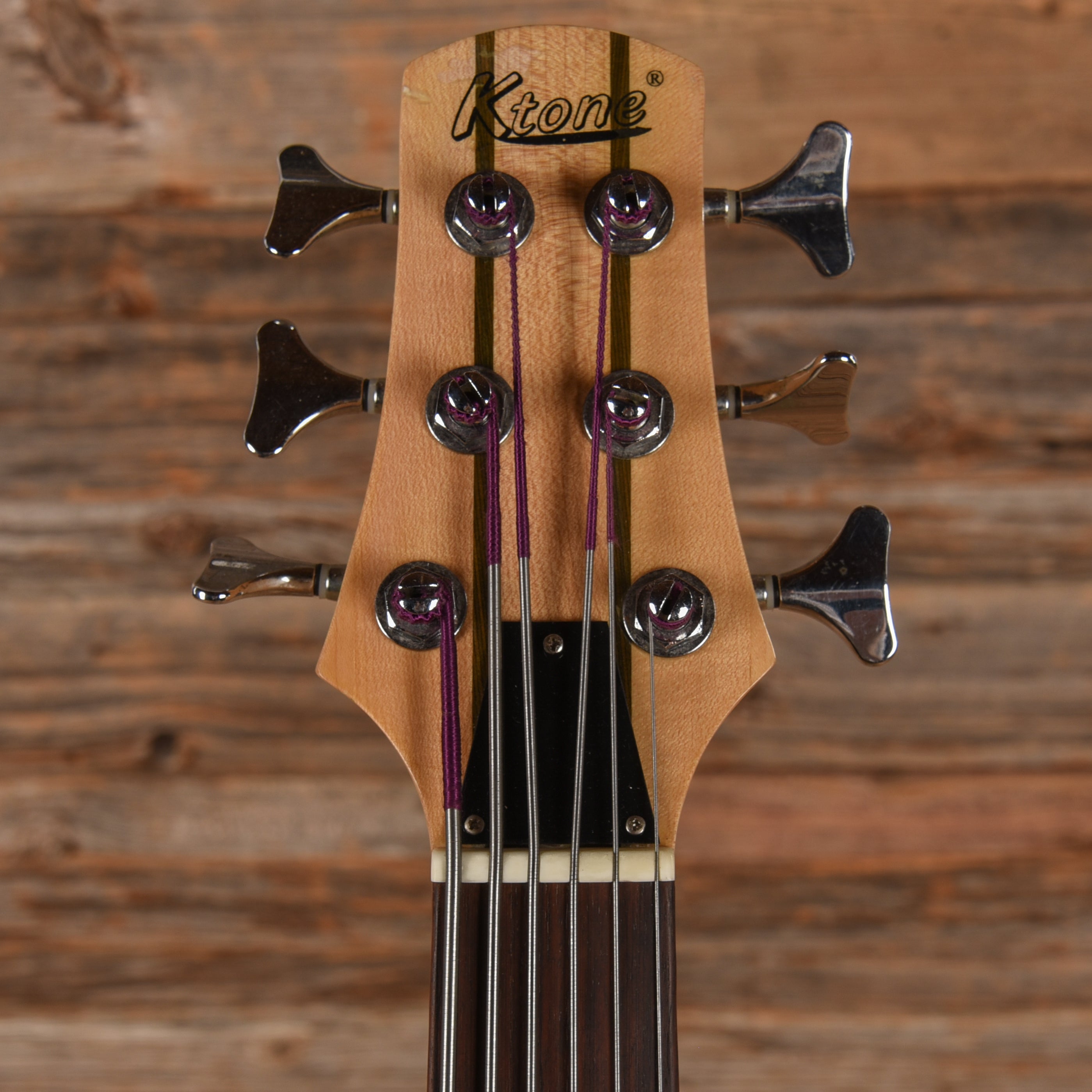 Ktone 6-String Fretless Bass Transparent Red Bass Guitars / 5-String or More