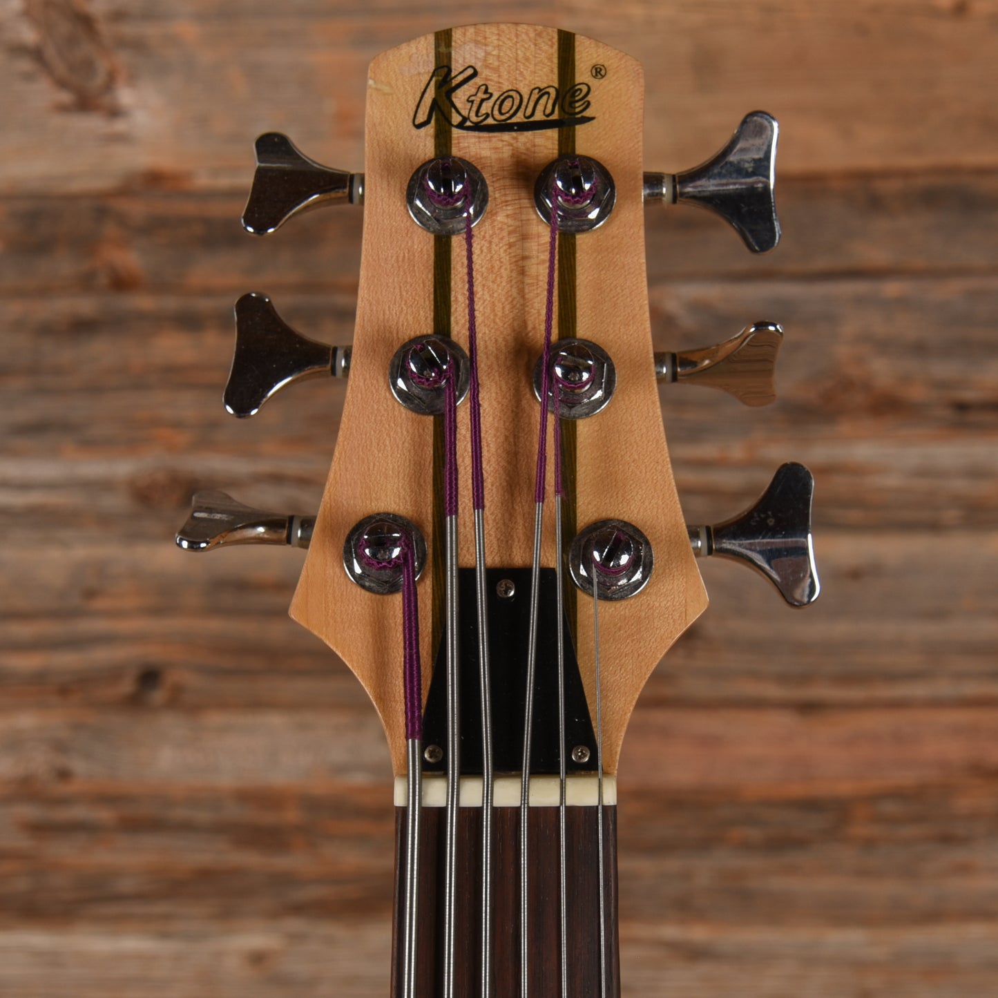 Ktone 6-String Fretless Bass Transparent Red Bass Guitars / 5-String or More