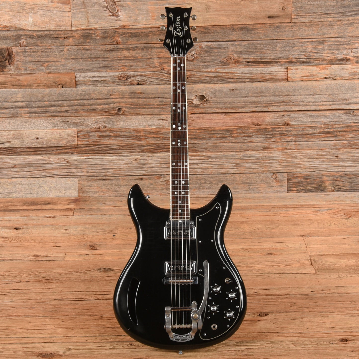 Kustom K200A Black 1970s Electric Guitars / Semi-Hollow