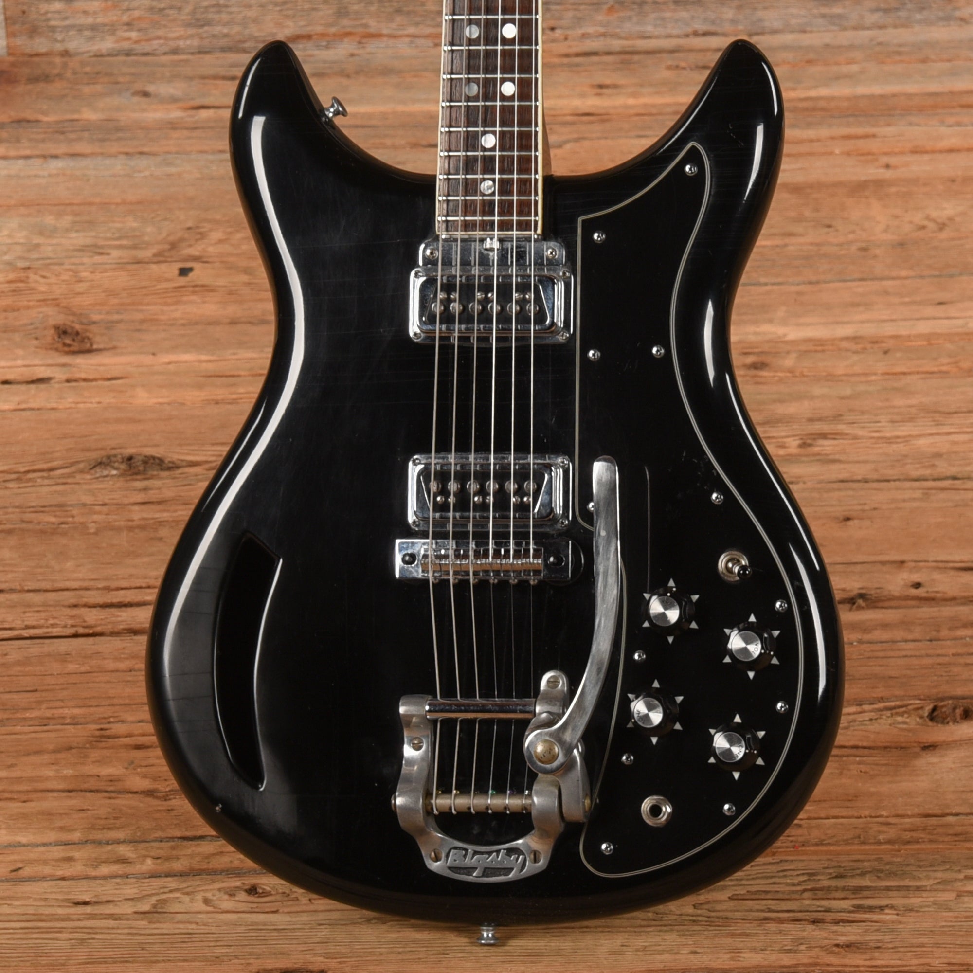 Kustom K200A Black 1970s Electric Guitars / Semi-Hollow