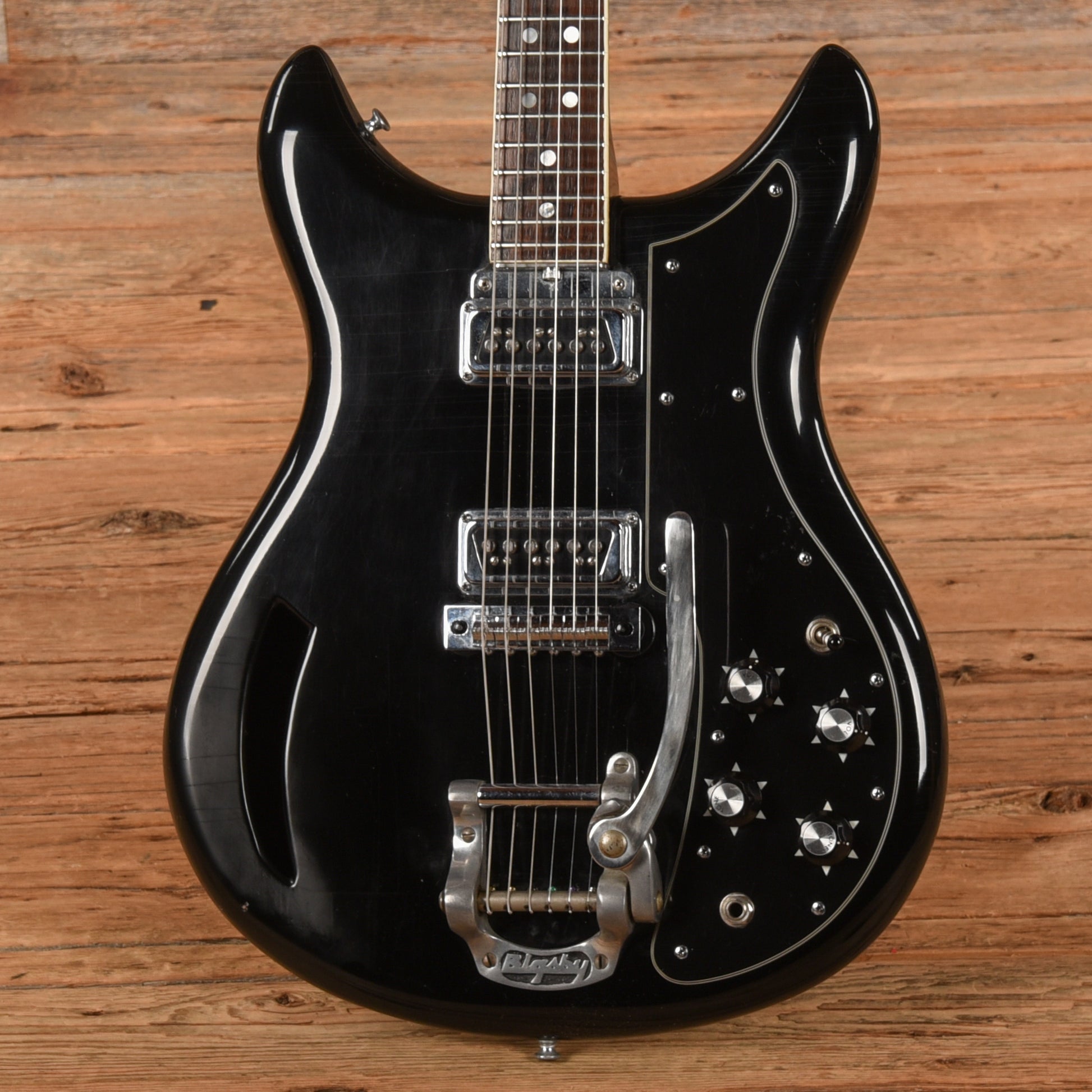 Kustom K200A Black 1970s Electric Guitars / Semi-Hollow