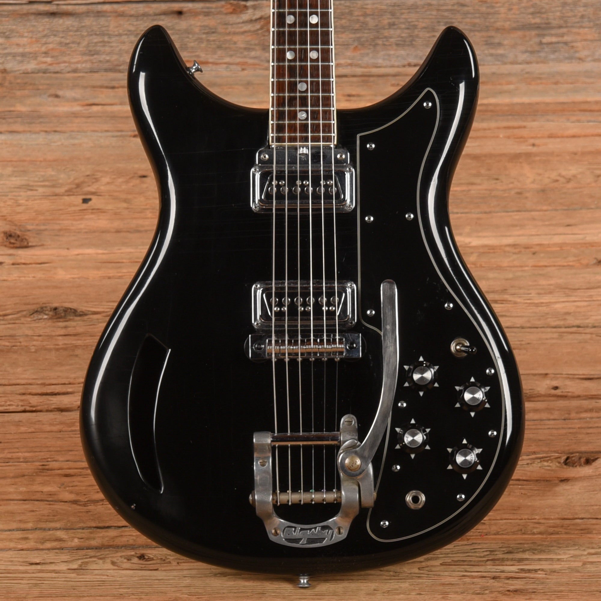 Kustom K200A Black 1970s Electric Guitars / Semi-Hollow