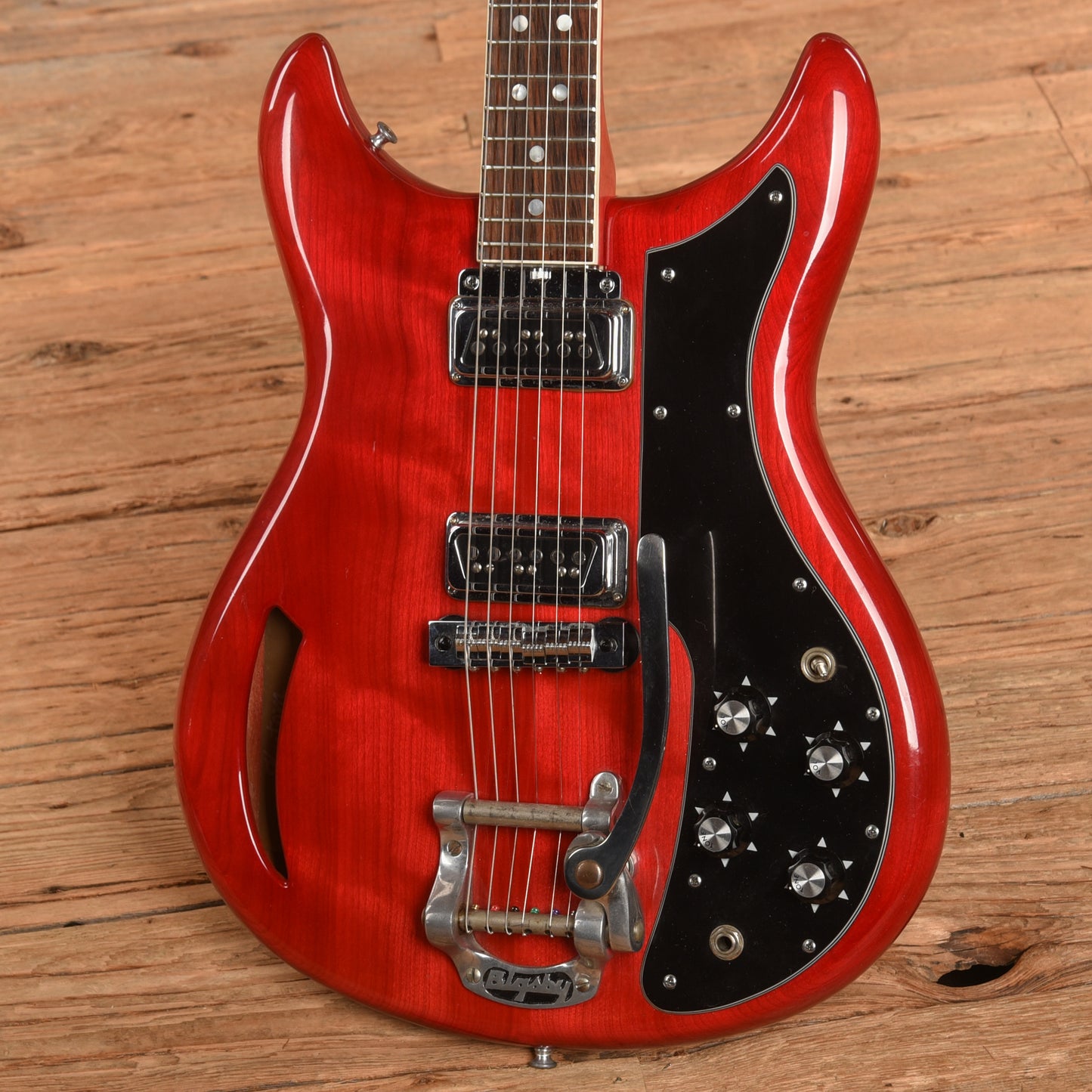Kustom K200A Cherry 1960s Electric Guitars / Semi-Hollow