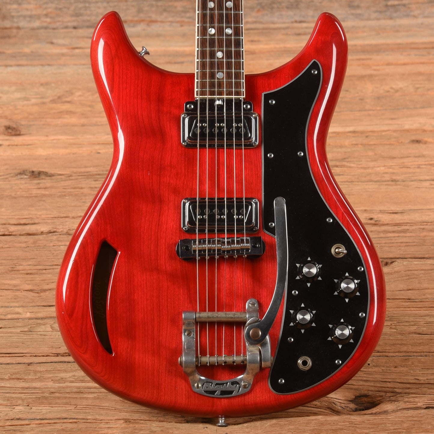 Kustom K200A Cherry 1960s Electric Guitars / Semi-Hollow