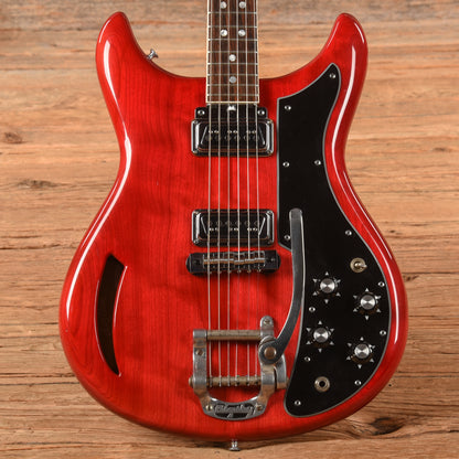 Kustom K200A Cherry 1960s Electric Guitars / Semi-Hollow
