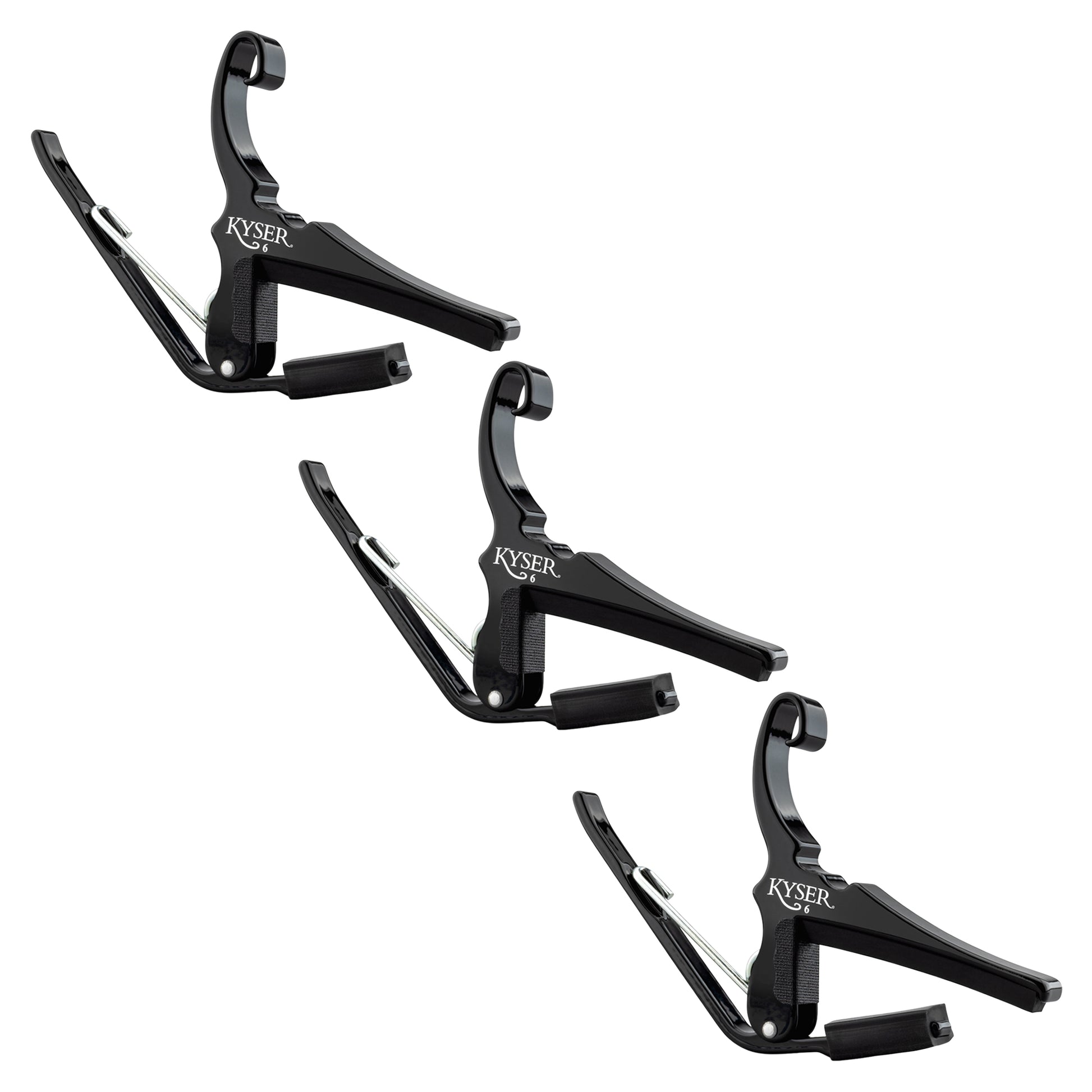 Kyser 6 String Capo Black 3 Pack Bundle Accessories / Capos
