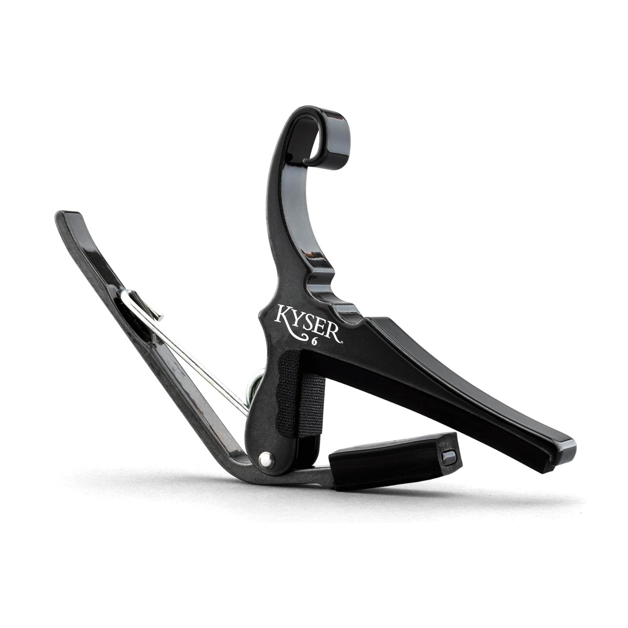 Kyser Quick-Change Capo for 6-String Acoustic Guitars Black Chrome Accessories / Capos