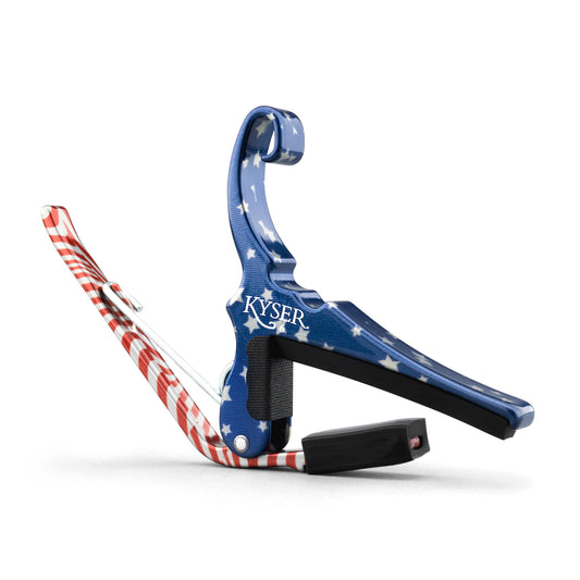 Kyser Quick-Change Capo for 6-String Acoustic Guitars Stars & Stripes Accessories / Capos