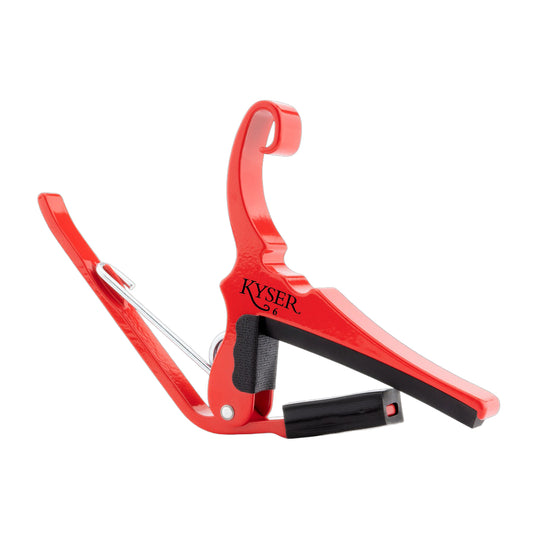 Kyser Quick-Change ColorWaves Capo for 6-String Acoustic Guitars Lipstick Red Accessories / Capos