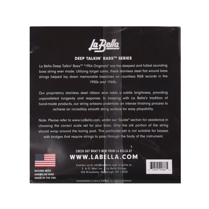 La Bella 0760M Deep Talkin Bass 1954 Stainless Flat Wound 52-110 Accessories / Strings / Bass Strings