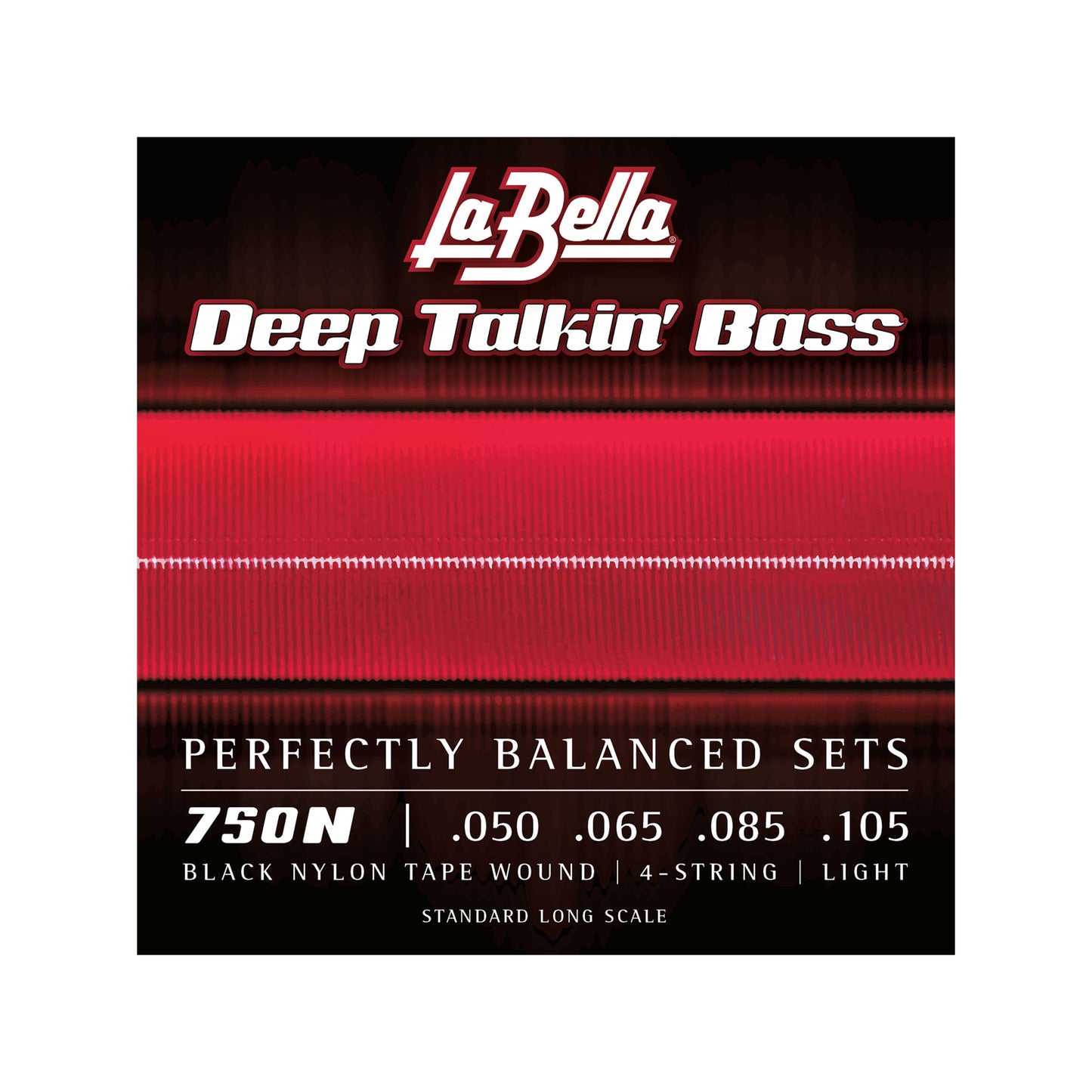 La Bella 750N Deep Talkin Bass Black Nylon Tape Wound 50-105 Accessories / Strings / Bass Strings