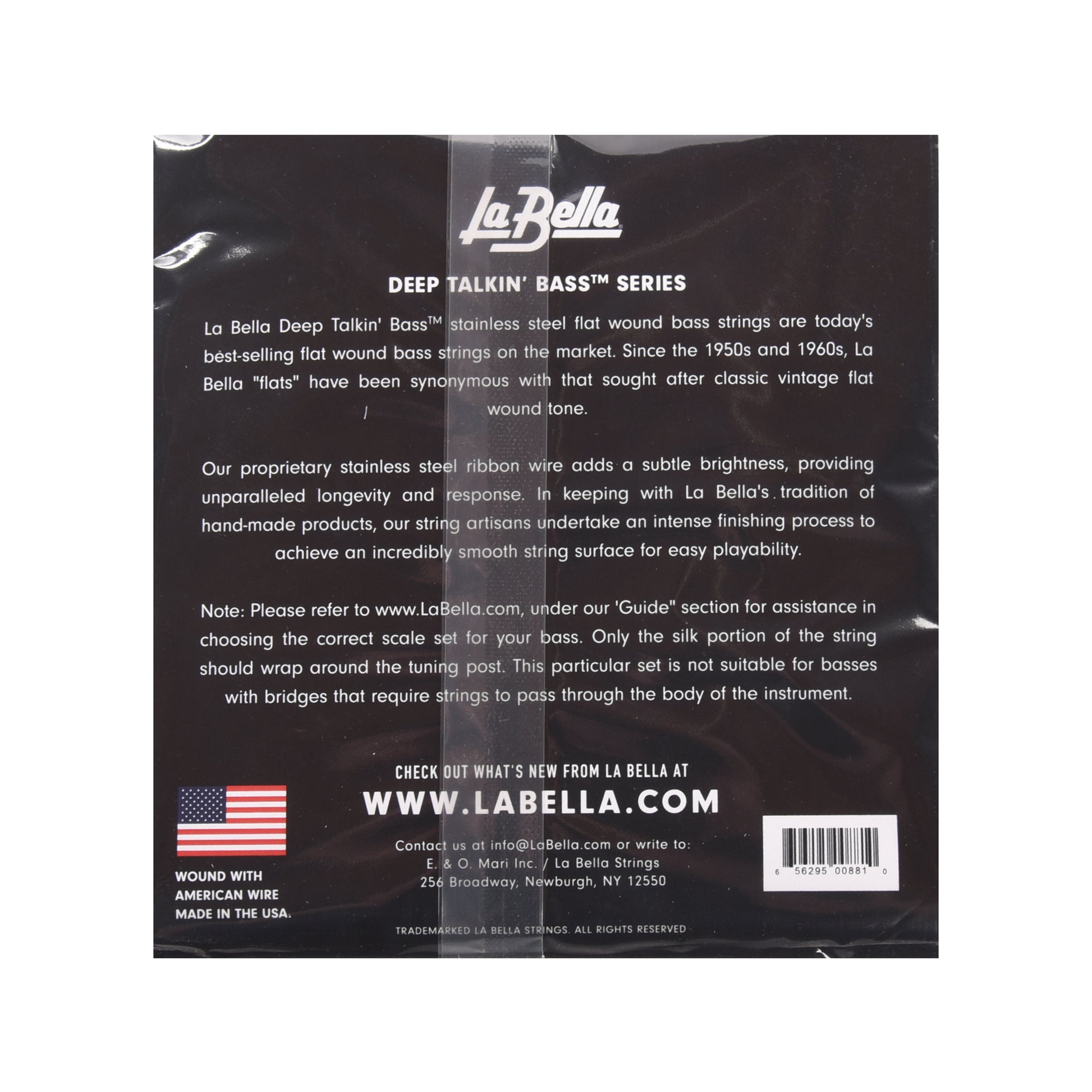 La Bella 760FL Deep Talkin Bass Stainless Steel Flat Light 43-104 Accessories / Strings / Bass Strings