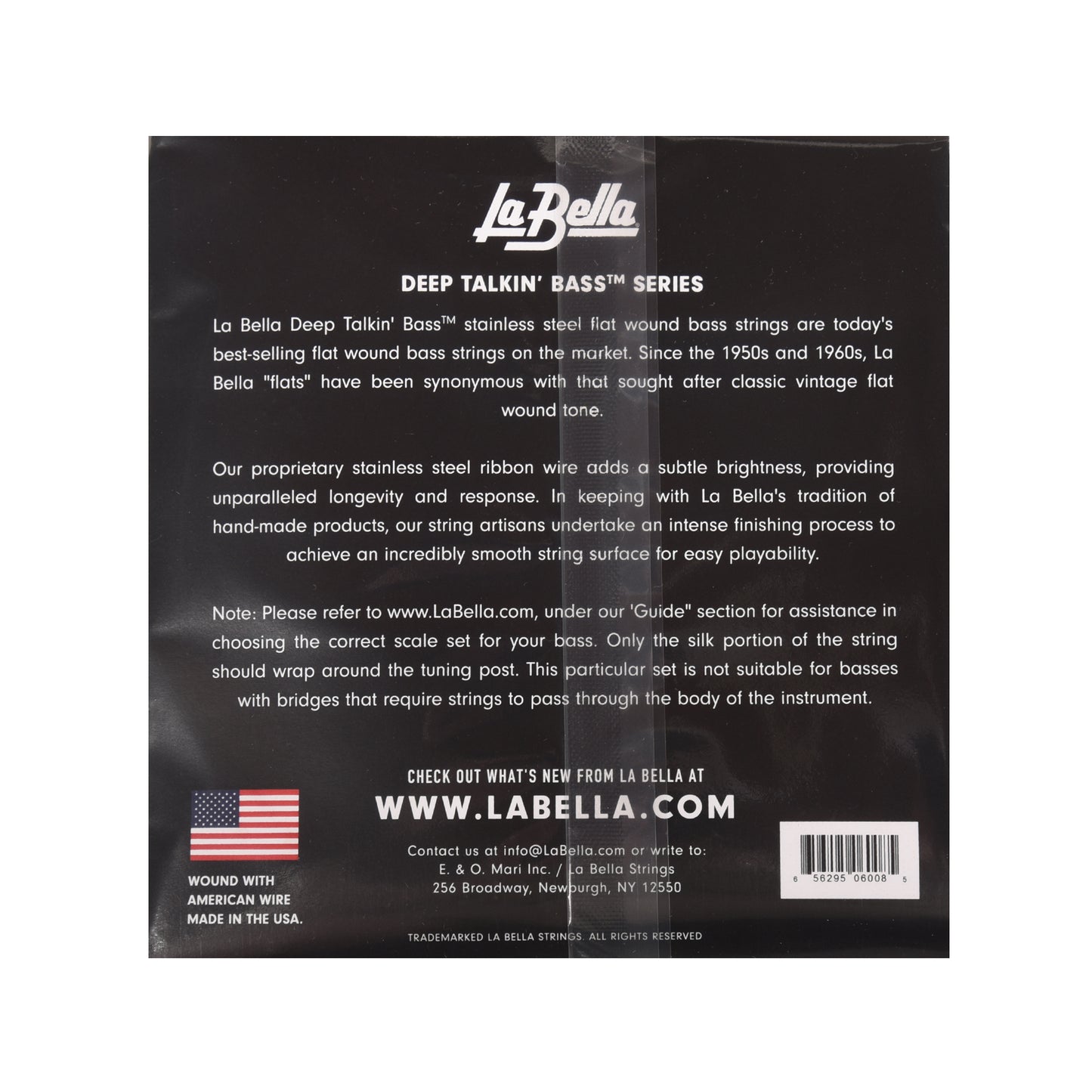 La Bella 760FS Deep Talkin Bass Stainless Steel Flat Standard 45-105 Accessories / Strings / Bass Strings