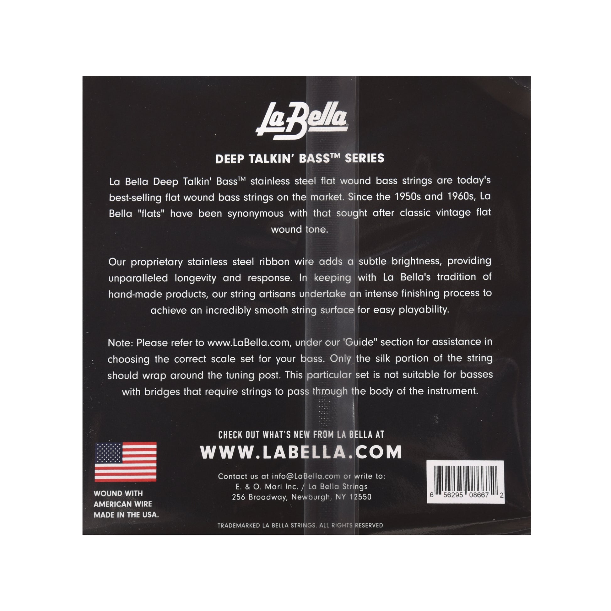 La Bella 760FSM Deep Talkin Bass Stainless Steel Flat Wound Medium Scale 45-105 Accessories / Strings / Bass Strings
